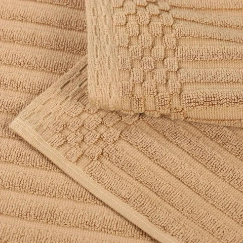 Soho Ribbed Cotton Absorbent 3 Piece Assorted Towel Set