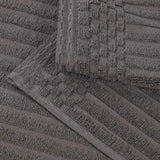 Cotton Rib Textured Ultra-Absorbent Bath Towel Set of 2