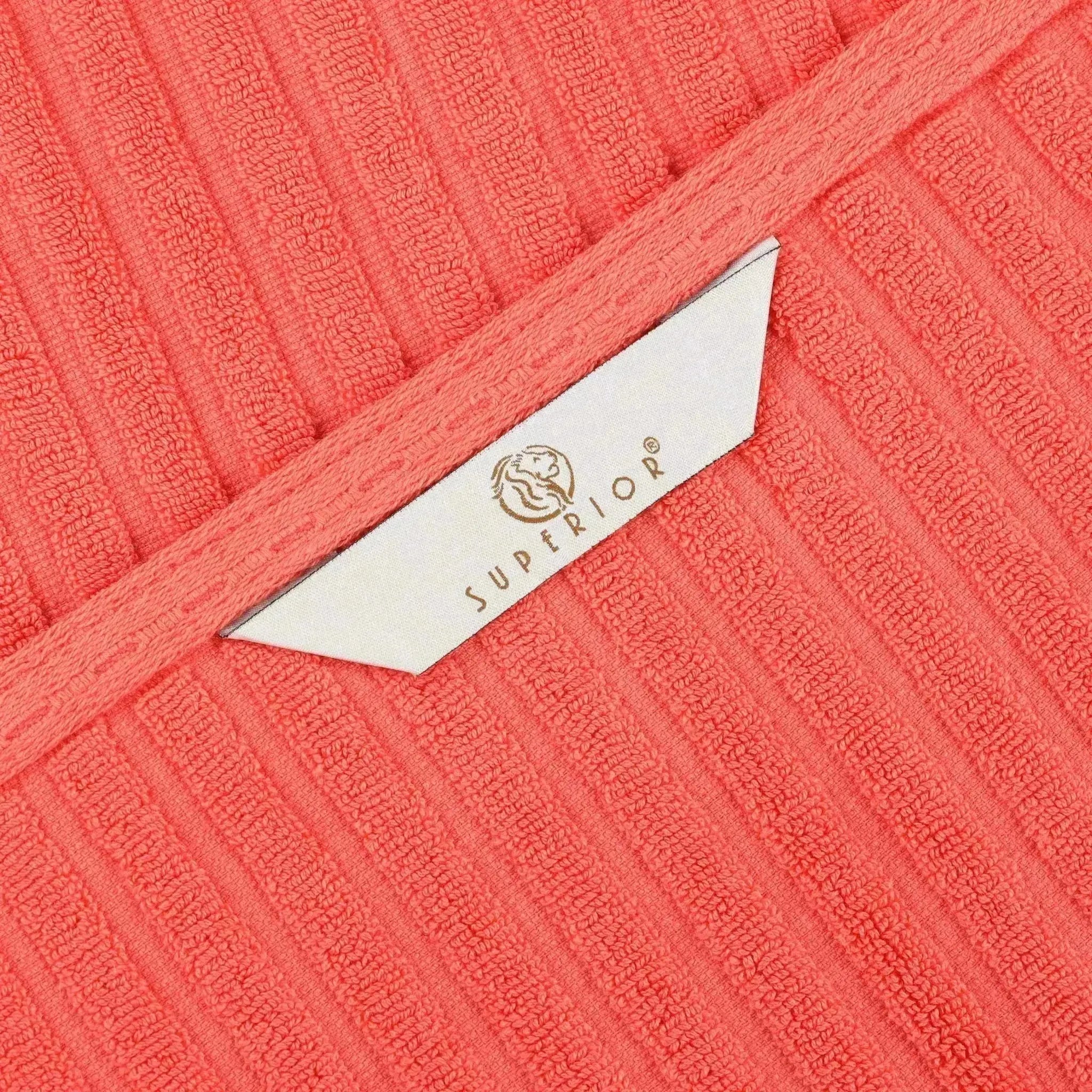Cotton Rib Textured Ultra-Absorbent Bath Towel Set of 2