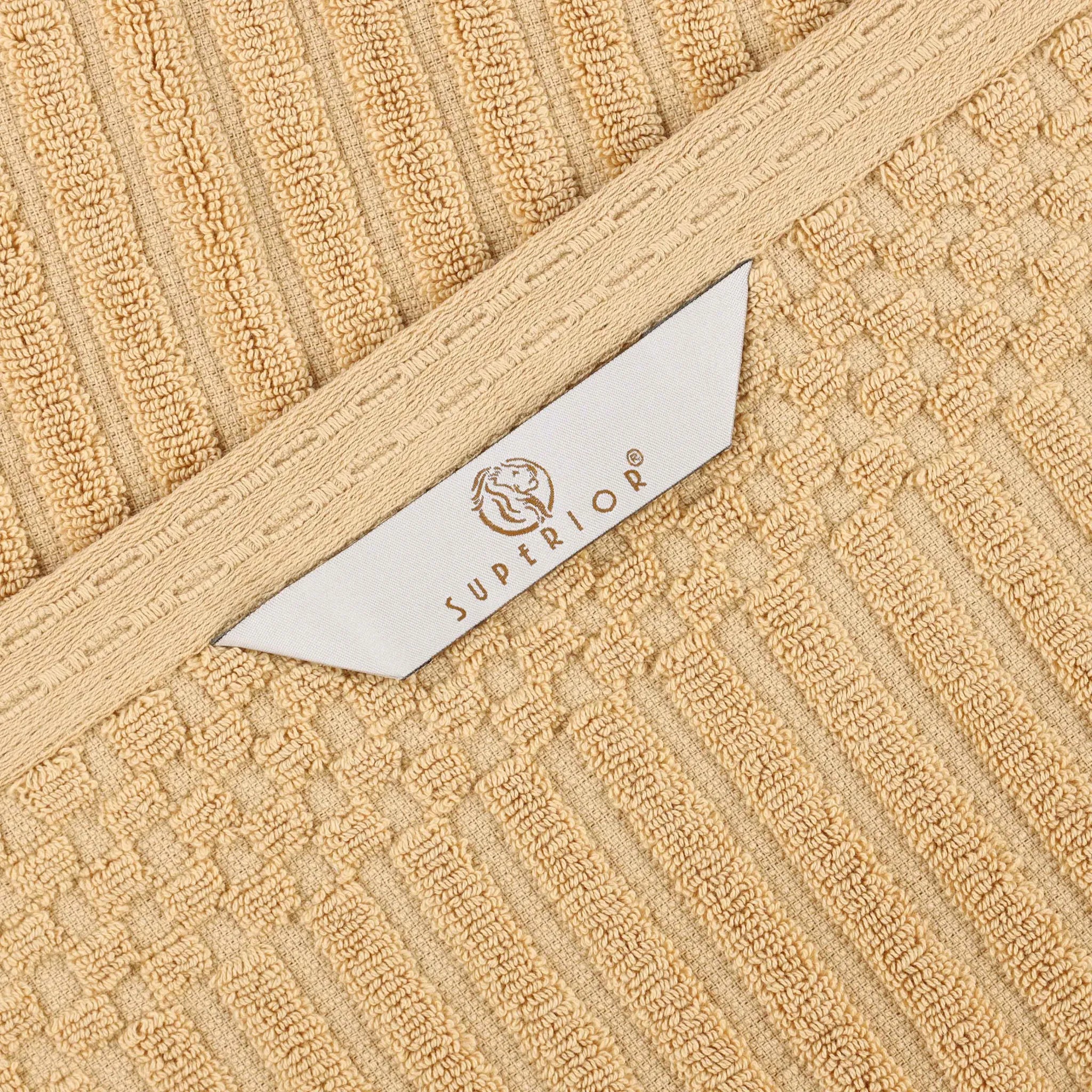 Cotton Rib Textured Ultra-Absorbent Bath Towel Set of 2