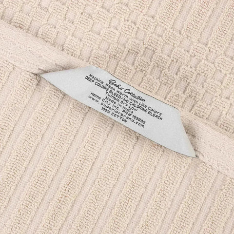 Soho Ribbed Cotton Absorbent 3 Piece Assorted Towel Set