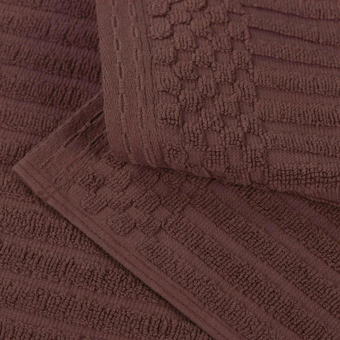 Soho Ribbed Cotton Absorbent 3 Piece Assorted Towel Set