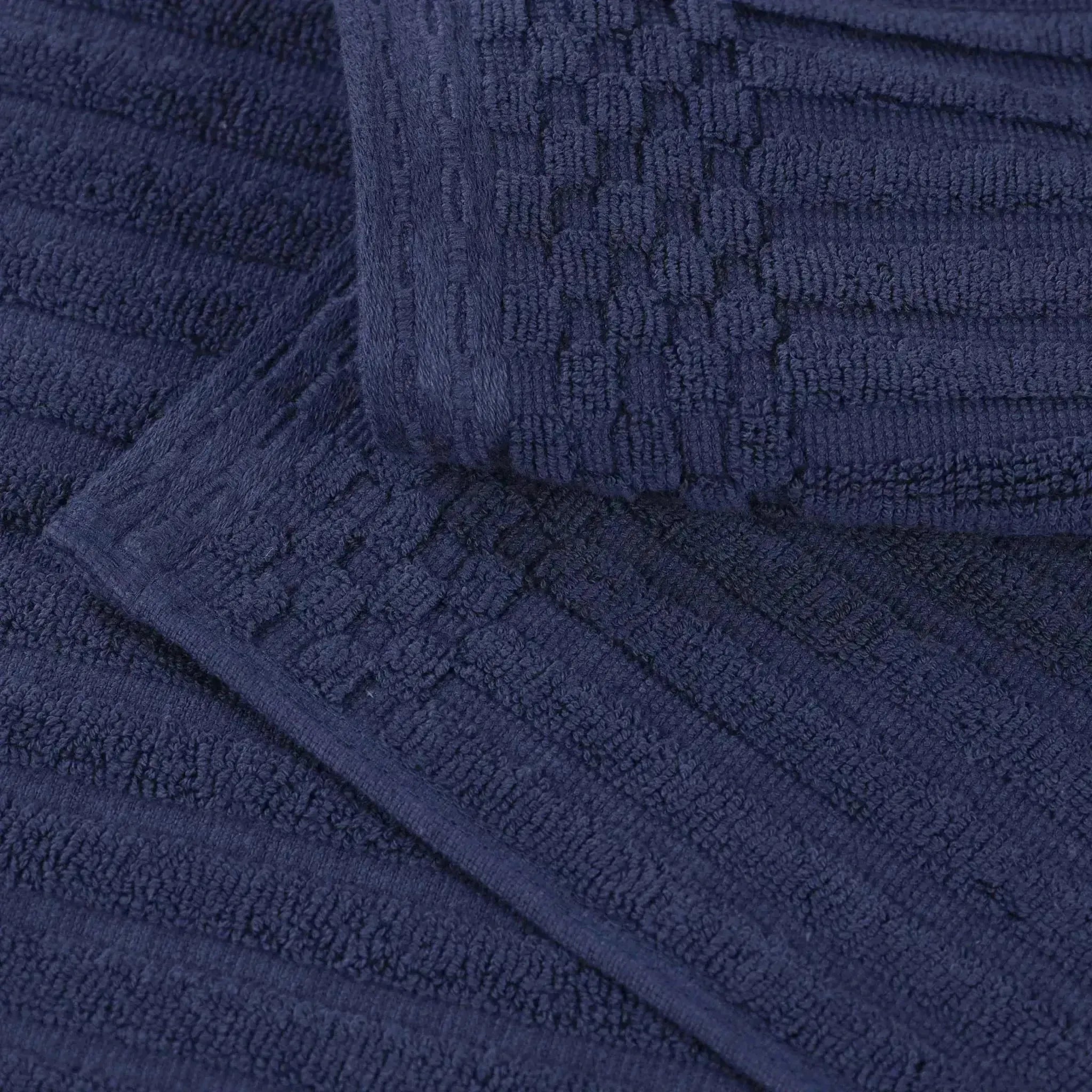 Cotton Rib Textured Ultra-Absorbent Bath Towel Set of 2