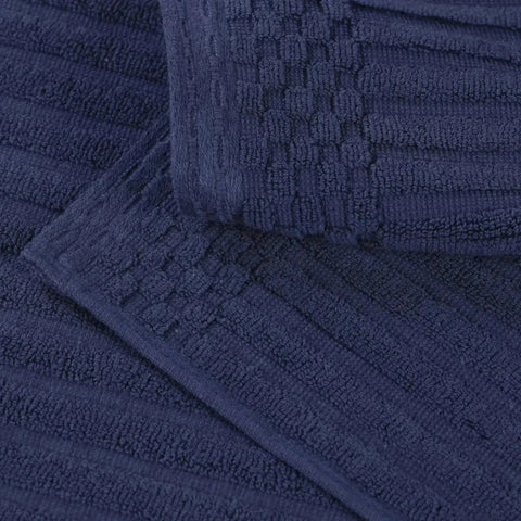 Ribbed Cotton Absorbent Bath Towel Set of 4