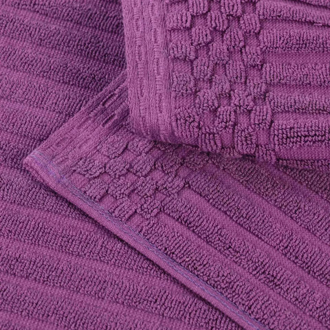 Soho Ribbed Cotton Absorbent 3 Piece Assorted Towel Set