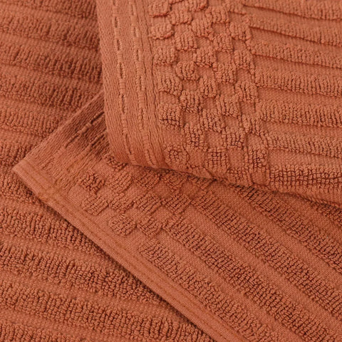 Soho Ribbed Cotton Absorbent 3 Piece Assorted Towel Set