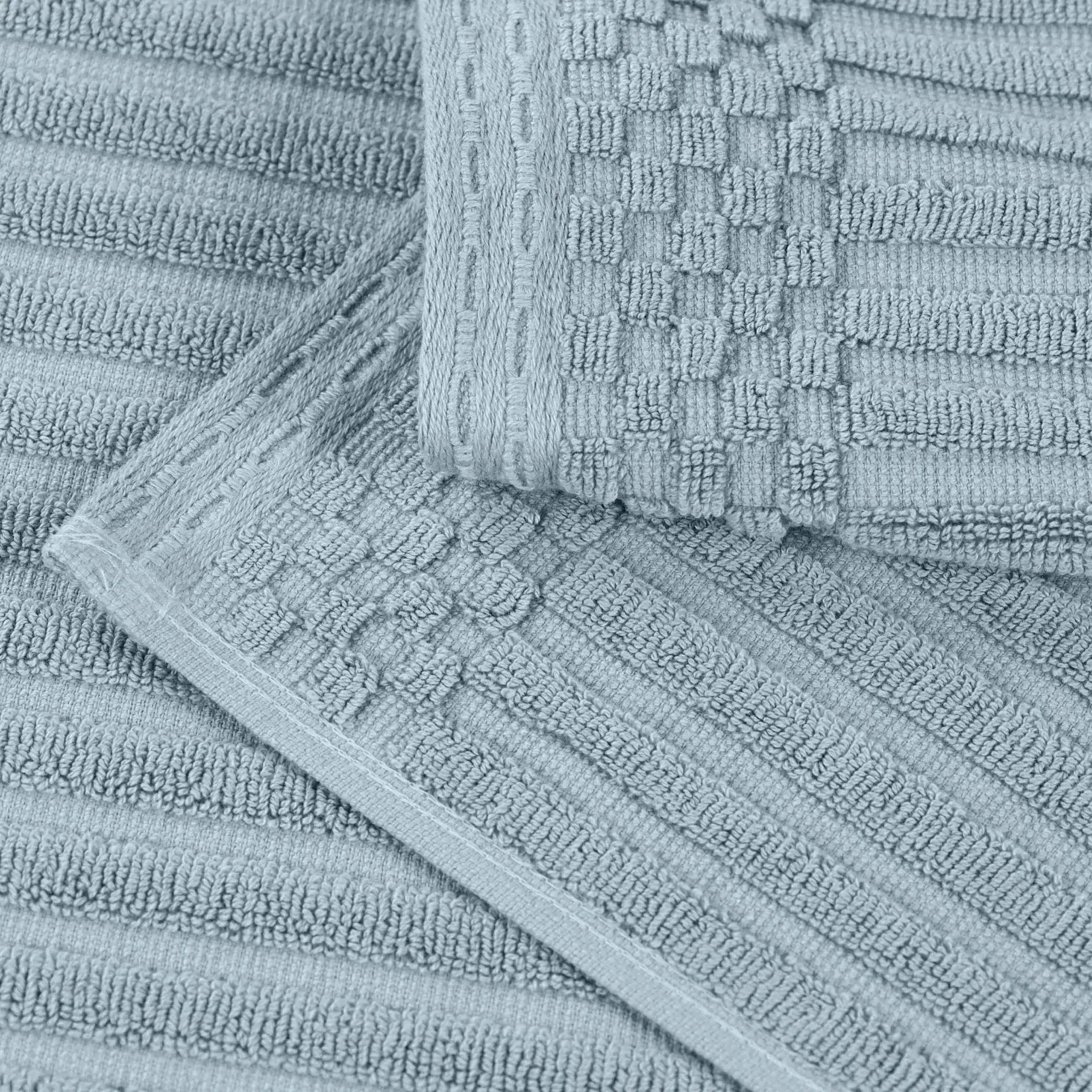 Cotton Rib Textured Ultra-Absorbent Bath Towel Set of 2