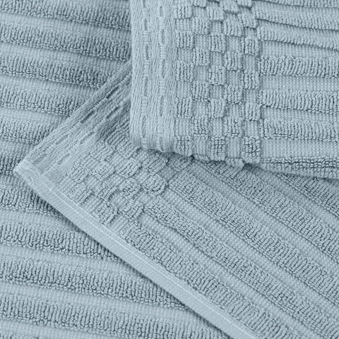 Soho Ribbed Cotton Absorbent 3 Piece Assorted Towel Set