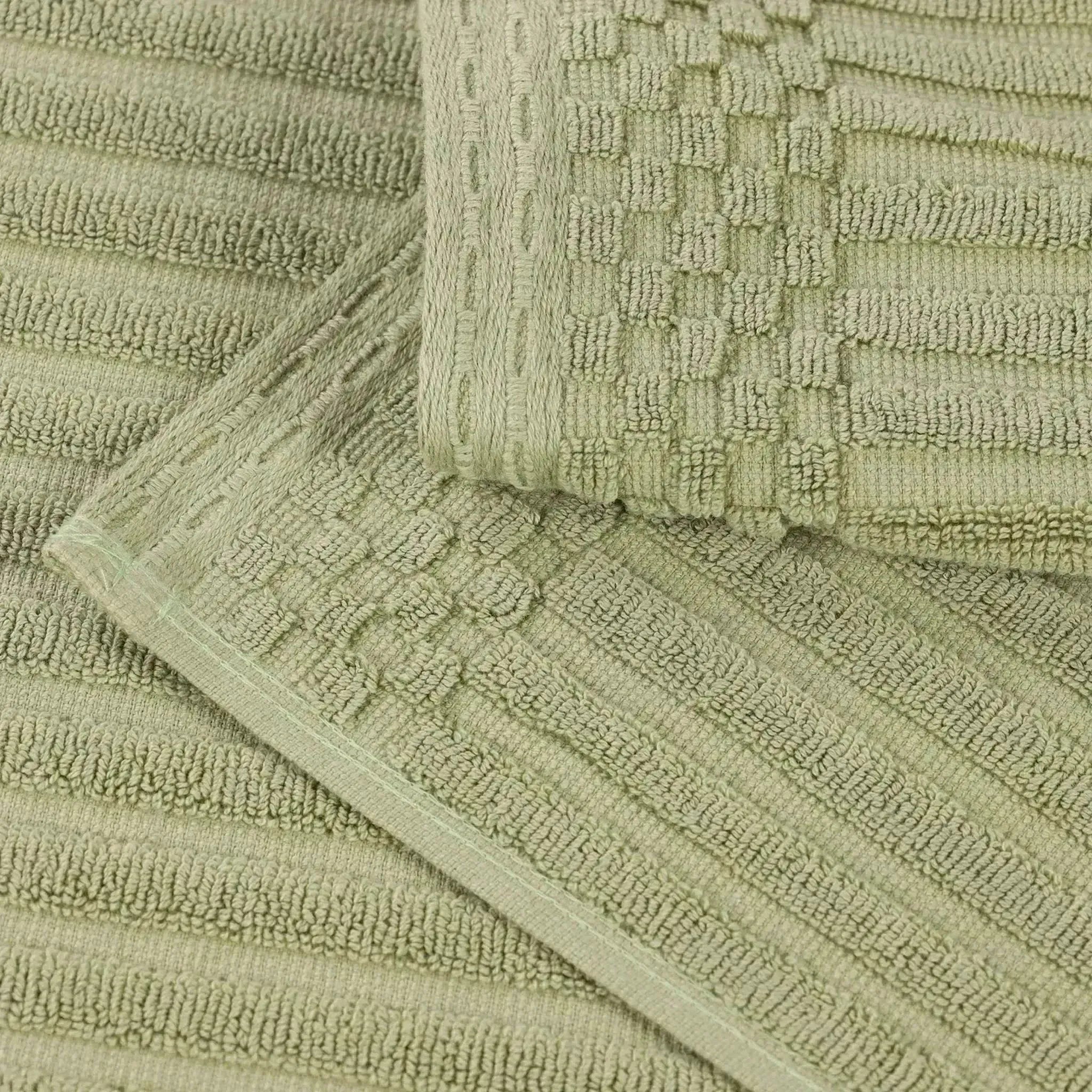 Soho Ribbed Cotton Absorbent 3 Piece Assorted Towel Set