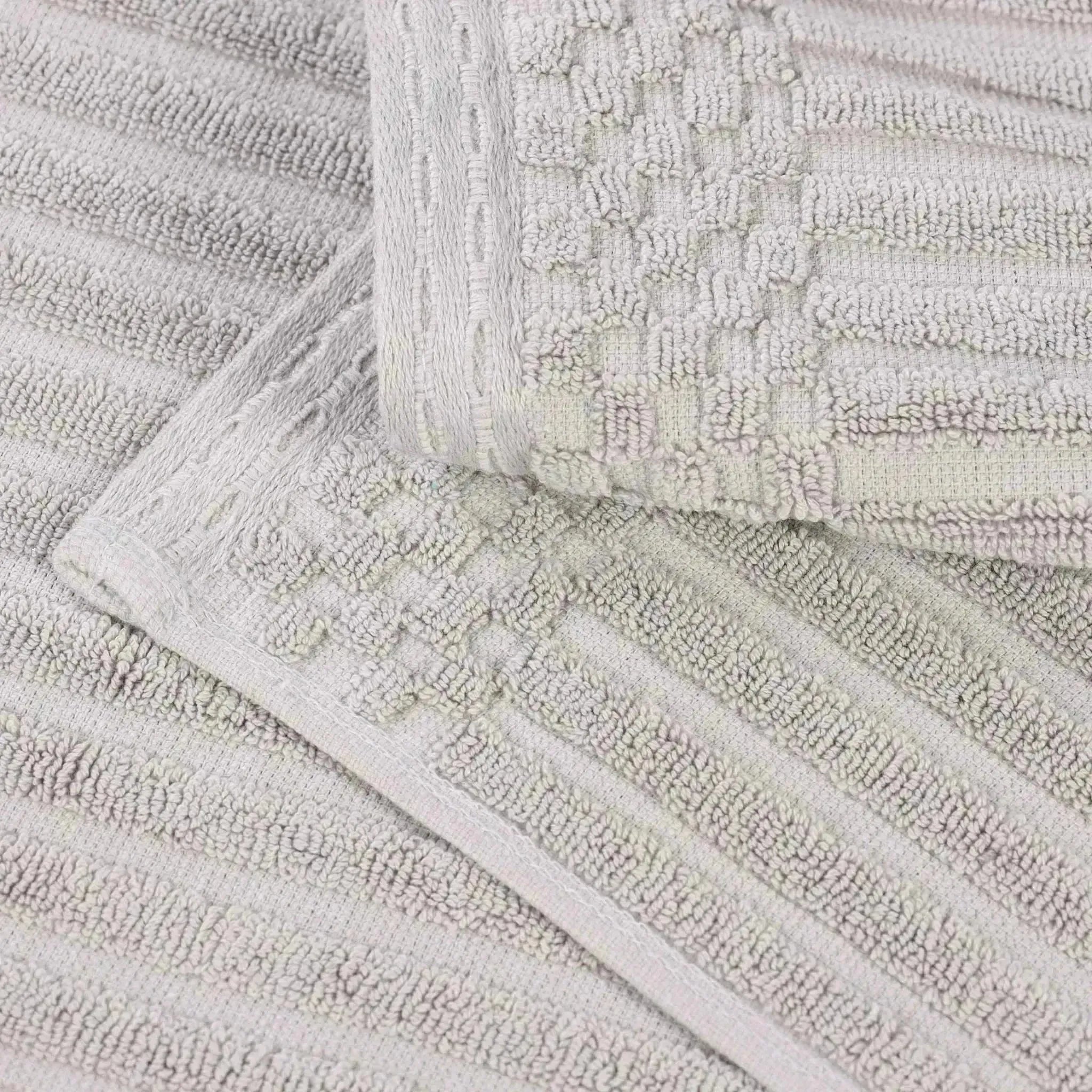 Cotton Rib Textured Ultra-Absorbent Bath Towel Set of 2