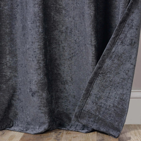 Noor Semi-Blackout Chenille Washable Grommet Curtains, Set of 2 Panels