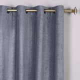 Noor Semi-Blackout Chenille Washable Grommet Curtains, Set of 2 Panels
