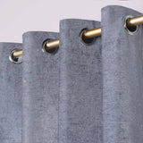 Noor Semi-Blackout Chenille Washable Grommet Curtains, Set of 2 Panels