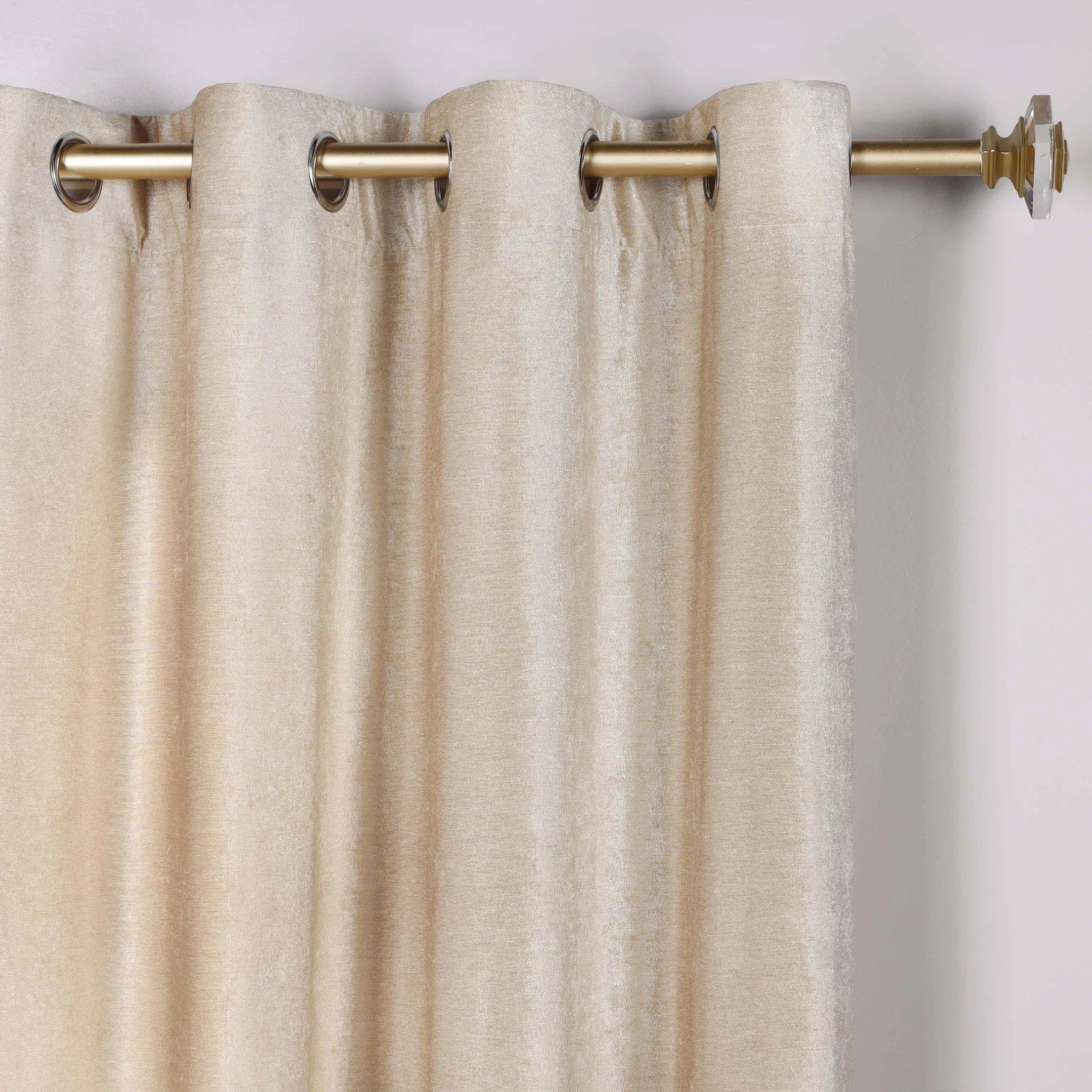 Noor Semi-Blackout Chenille Washable Grommet Curtains, Set of 2 Panels