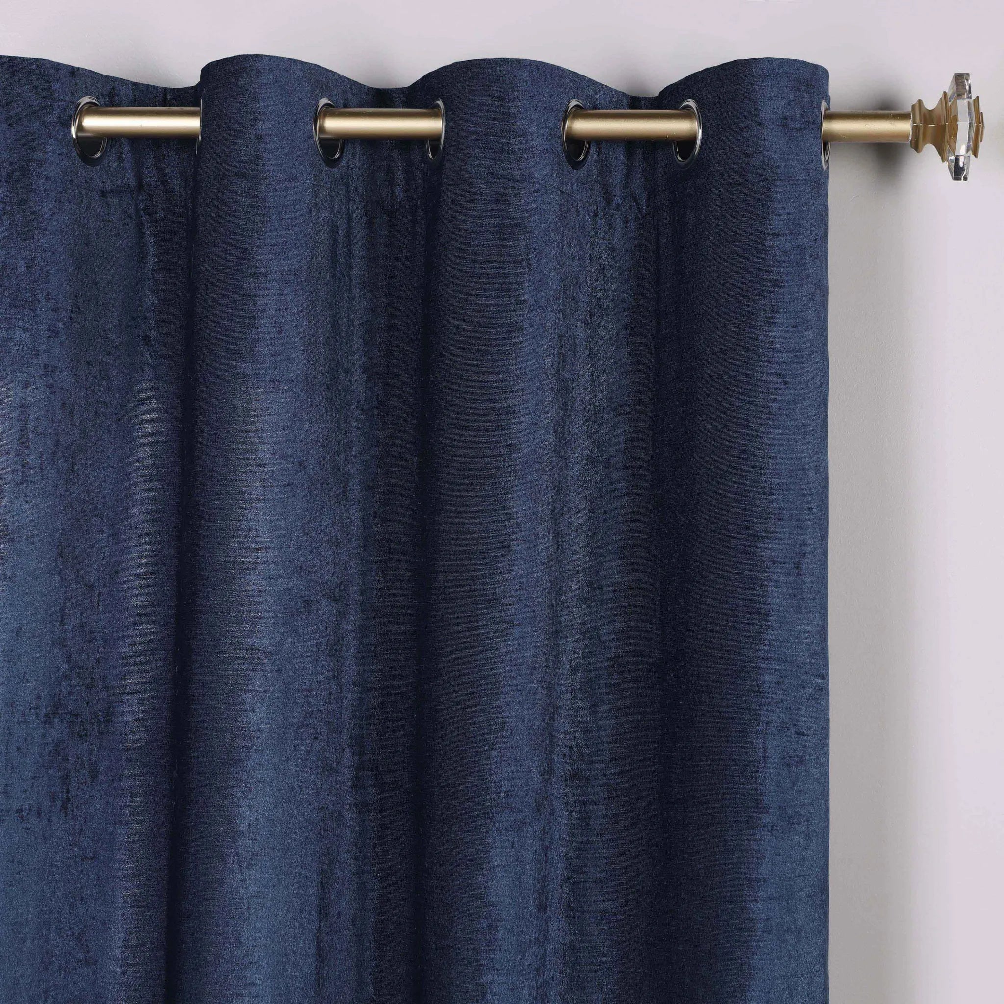 Noor Semi-Blackout Chenille Washable Grommet Curtains, Set of 2 Panels