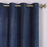 Noor Semi-Blackout Chenille Washable Grommet Curtains, Set of 2 Panels