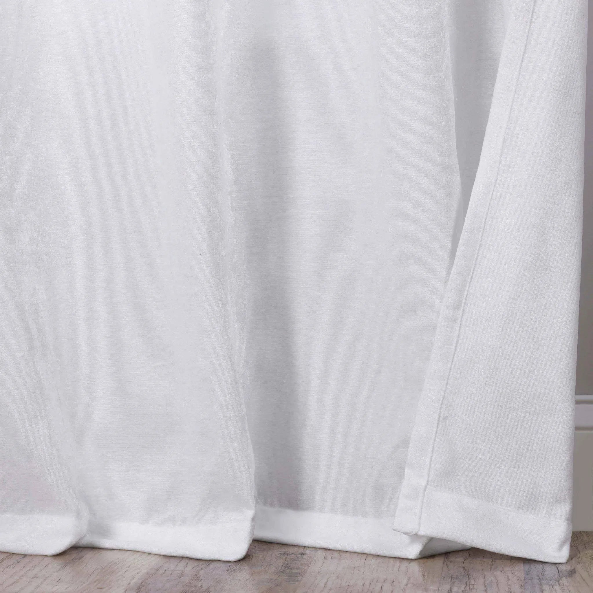 Noor Semi-Blackout Chenille Washable Grommet Curtains, Set of 2 Panels