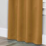 Solid Room Darkening Rod Pocket Blackout Curtain Panels, Set of 2