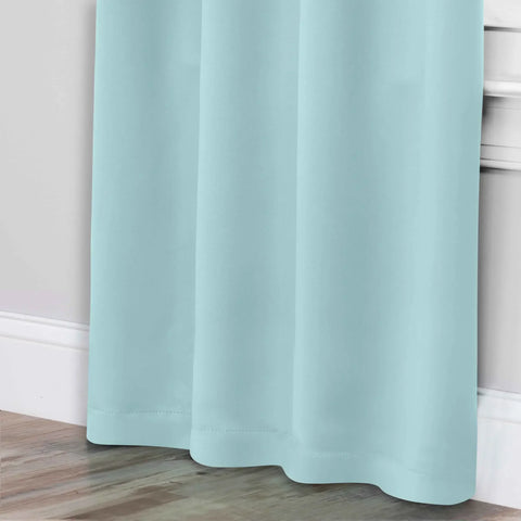 Solid Room Darkening Rod Pocket Blackout Curtain Panels, Set of 2