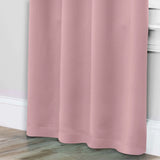 Solid Room Darkening Rod Pocket Blackout Curtain Panels, Set of 2