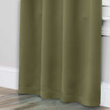 Solid Room Darkening Rod Pocket Blackout Curtain Panels, Set of 2
