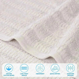 Mika Smart Twist Viscose Cotton Blend Solid Ribbed 9 Piece Towel Set