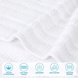 Mika Smart Twist Viscose Cotton Blend Solid Ribbed 9 Piece Towel Set