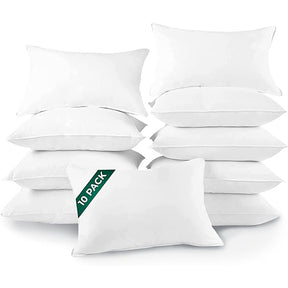 10-Pack Down Alternative Pillows - Soft/Medium for Back and Stomach Sleepers