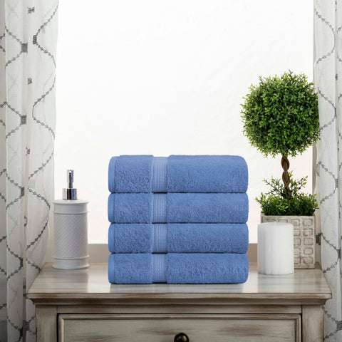 Egyptian Cotton Hand Towels 4-Piece Plush Set by Madison