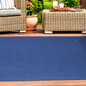 Bohemian Indoor Outdoor Rugs Solid Rectangle Braided Area Rug