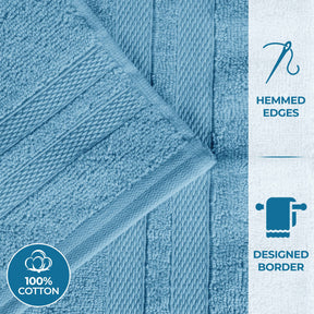 Ultra-Soft Cotton Solid Medium Weight Absorbent Bath Towel Set of 2