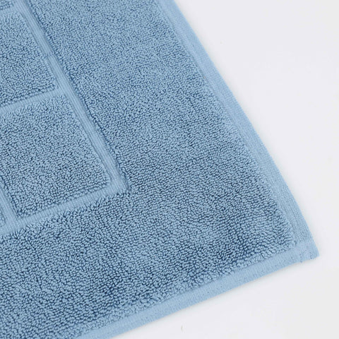 Nora Cotton Thick Solid Checkered Washable Bath Mat Set of 2