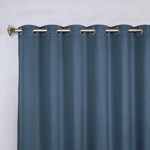 Classic Modern Solid Room Darkening Blackout Curtain Panels, Set of 2