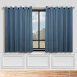 Classic Modern Solid Room Darkening Blackout Curtain Panels, Set of 2