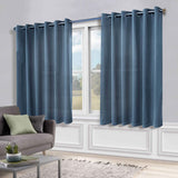 Classic Modern Solid Room Darkening Blackout Curtain Panels, Set of 2