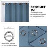 Classic Modern Solid Room Darkening Blackout Curtain Panels, Set of 2