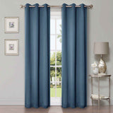 Classic Modern Solid Room Darkening Blackout Curtain Panels, Set of 2
