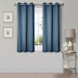 Classic Modern Solid Room Darkening Blackout Curtain Panels, Set of 2
