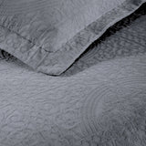 Lightweight Cotton Bedspread Sets 3-Piece Fleur De Lis Jacquard Matelassé