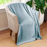 100% Cotton Thermal Blanket – Diamond Weave All-Season, Lightweight & Breathable