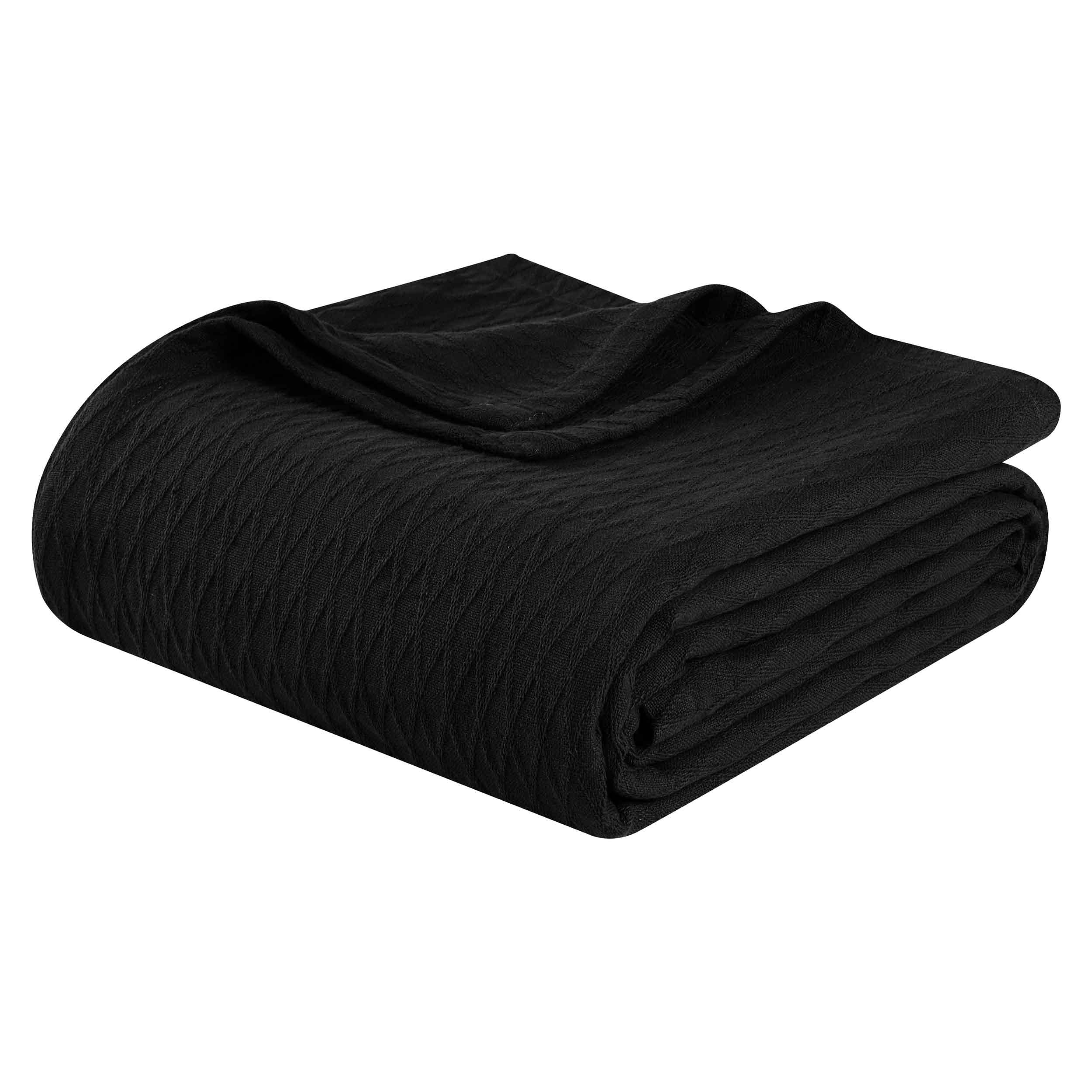 Diamond Weave Modern Classic Geometric All-Season Cotton Blanket
