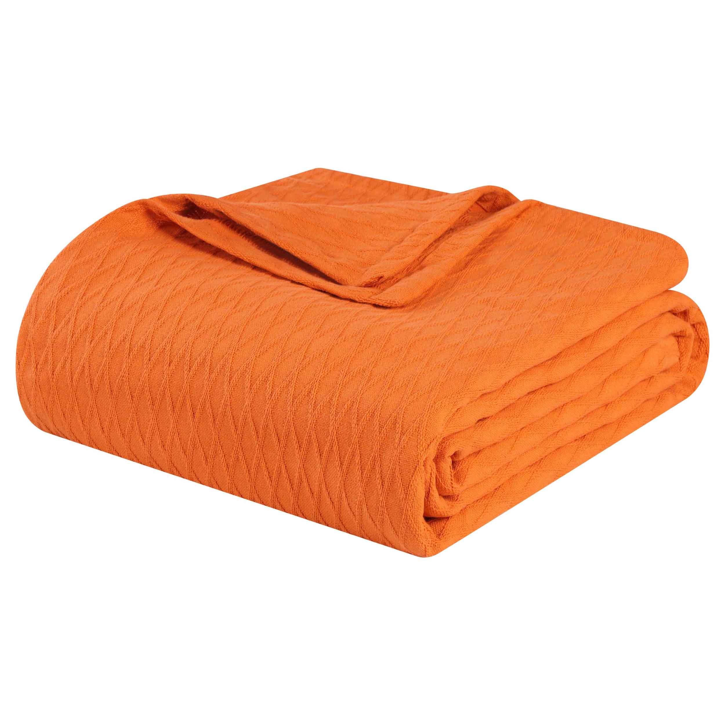 Diamond Weave Modern Classic Geometric All-Season Cotton Blanket