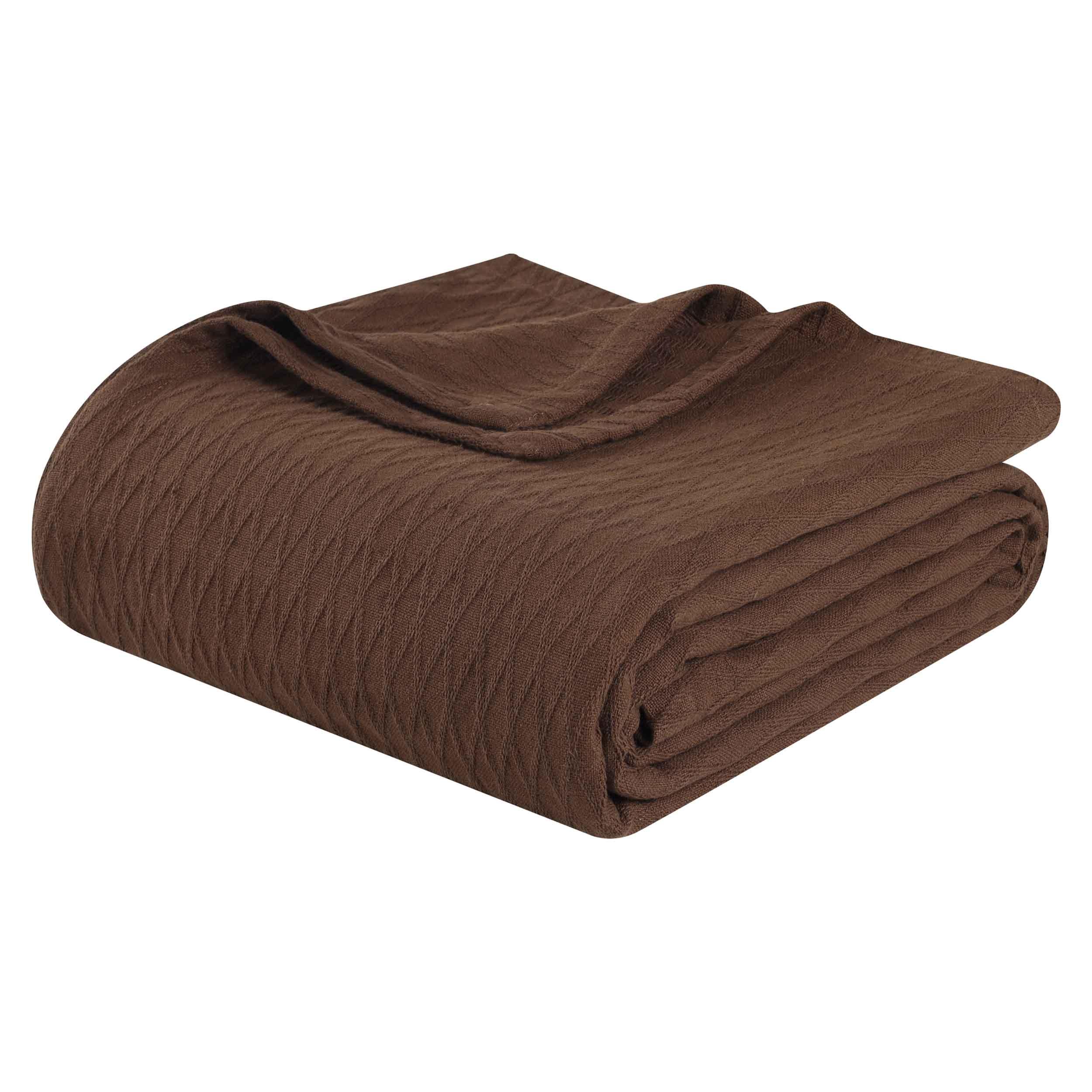 Diamond Weave Modern Classic Geometric All-Season Cotton Blanket