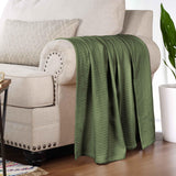 100% Cotton Thermal Blanket – Diamond Weave All-Season, Lightweight & Breathable