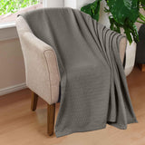 100% Cotton Thermal Blanket – Diamond Weave All-Season, Lightweight & Breathable