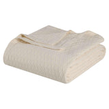 100% Cotton Thermal Blanket – Diamond Weave All-Season, Lightweight & Breathable