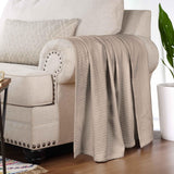 100% Cotton Thermal Blanket – Diamond Weave All-Season, Lightweight & Breathable