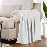 100% Cotton Thermal Blanket – Diamond Weave All-Season, Lightweight & Breathable