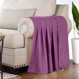 100% Cotton Thermal Blanket – Diamond Weave All-Season, Lightweight & Breathable