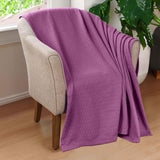 100% Cotton Thermal Blanket – Diamond Weave All-Season, Lightweight & Breathable